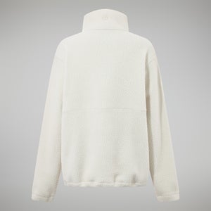 Hawksker Half Zip Fleece für Damen - Naturfarben