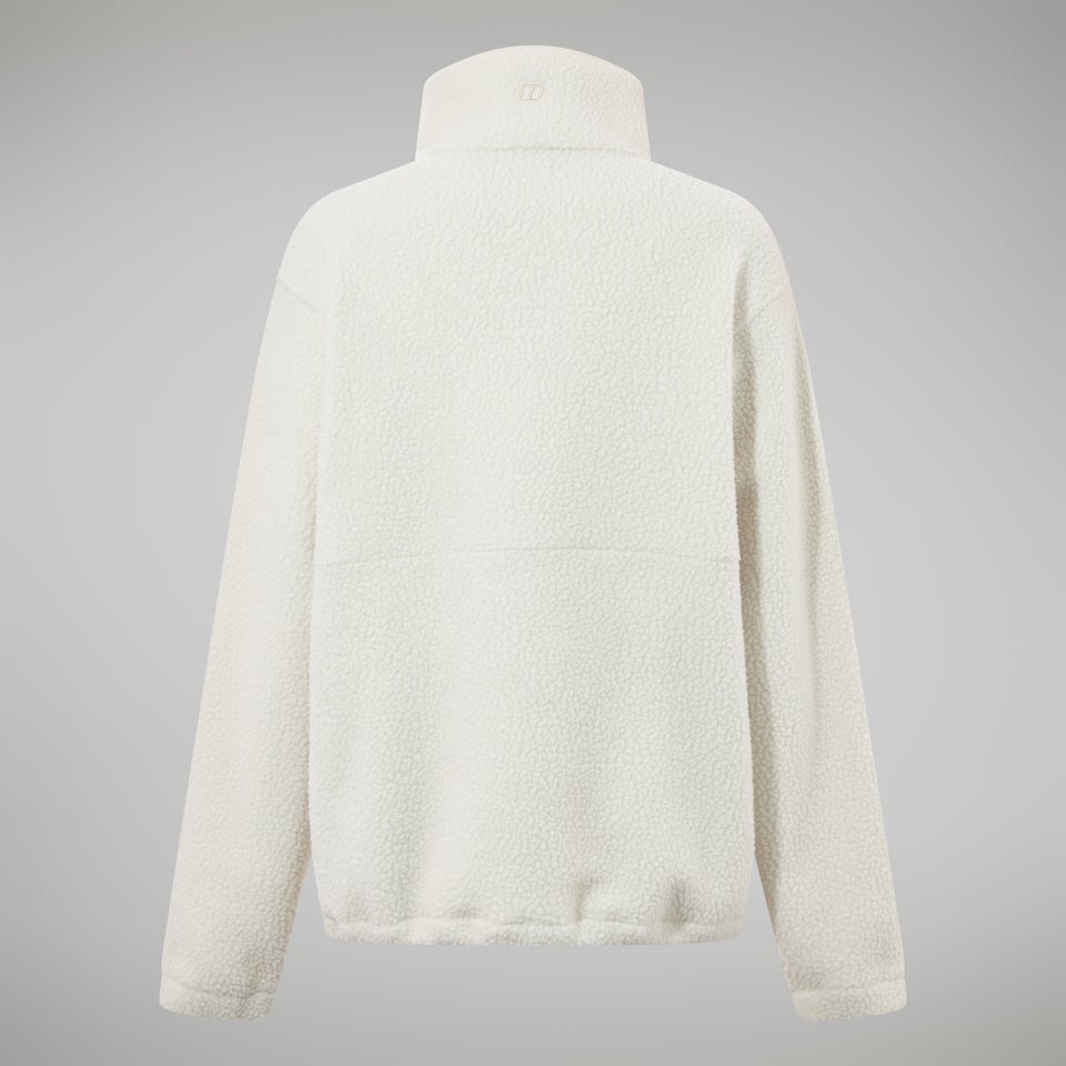 Hawksker Half Zip Fleece für Damen - Naturfarben