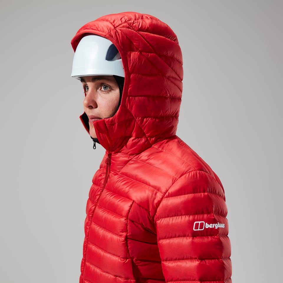 MTN Seeker MW Daunen Hoodie für Damen - Rot