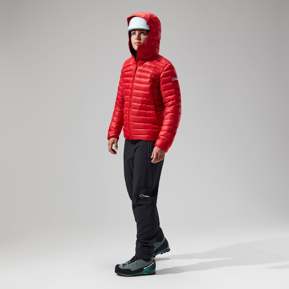 MTN Seeker MW Daunen Hoodie für Damen - Rot