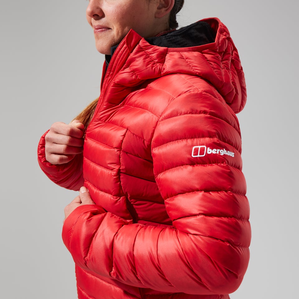 MTN Seeker MW Daunen Hoodie für Damen - Rot