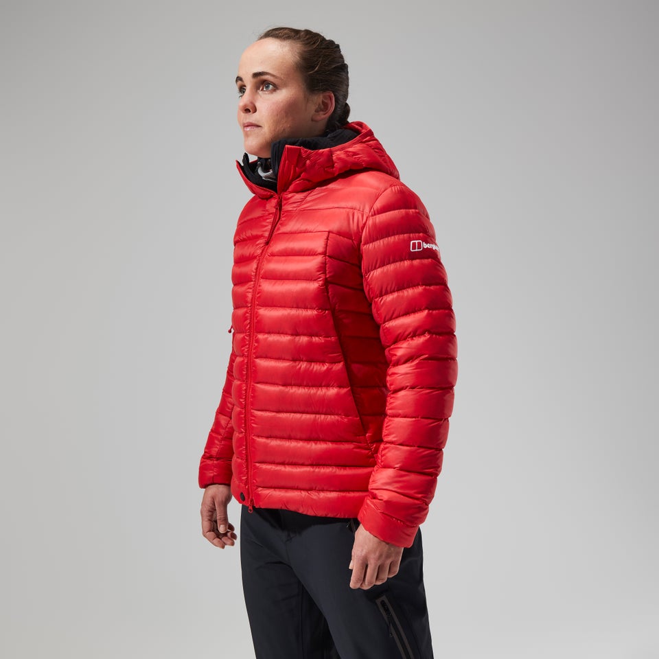 MTN Seeker MW Daunen Hoodie für Damen - Rot