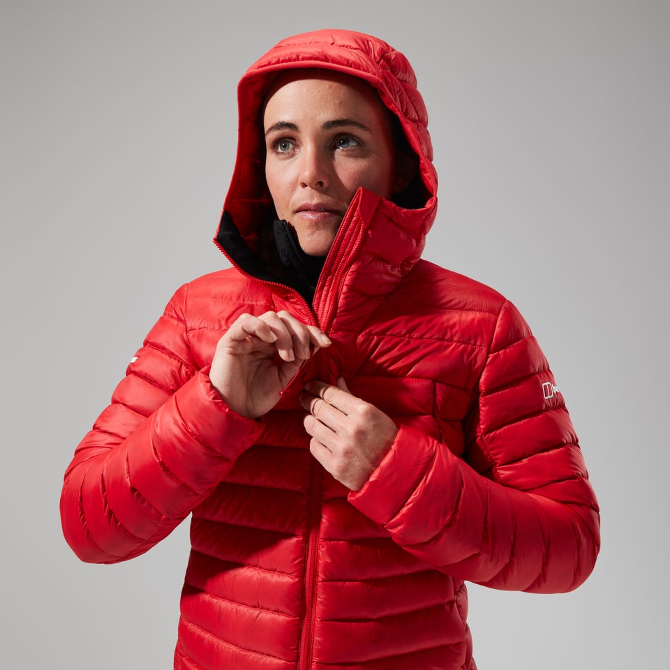 MTN Seeker MW Daunen Hoodie für Damen - Rot