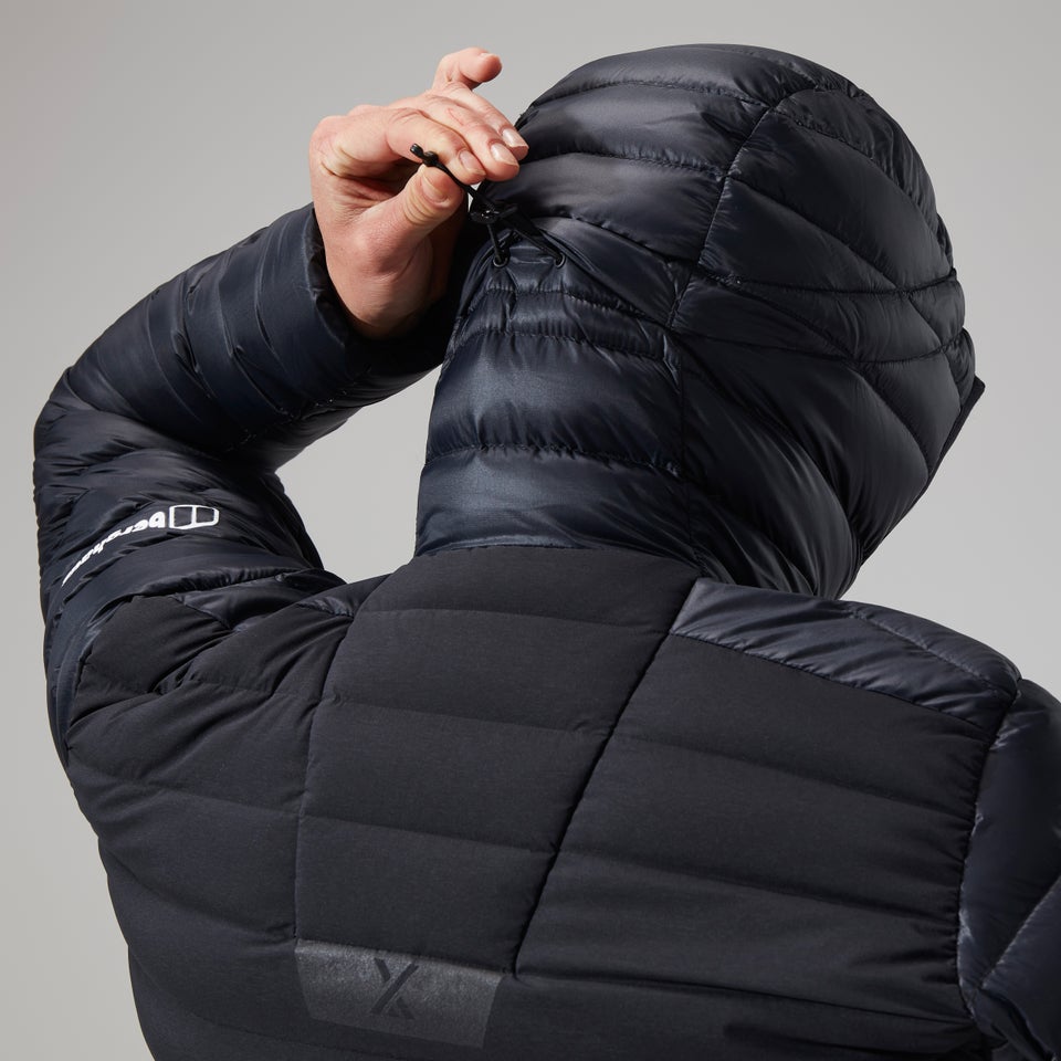 MTN Seeker MW Daunen Hoodie für Damen - Schwarz