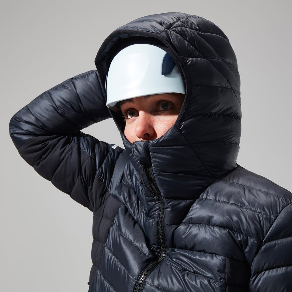 MTN Seeker MW Daunen Hoodie für Damen - Schwarz