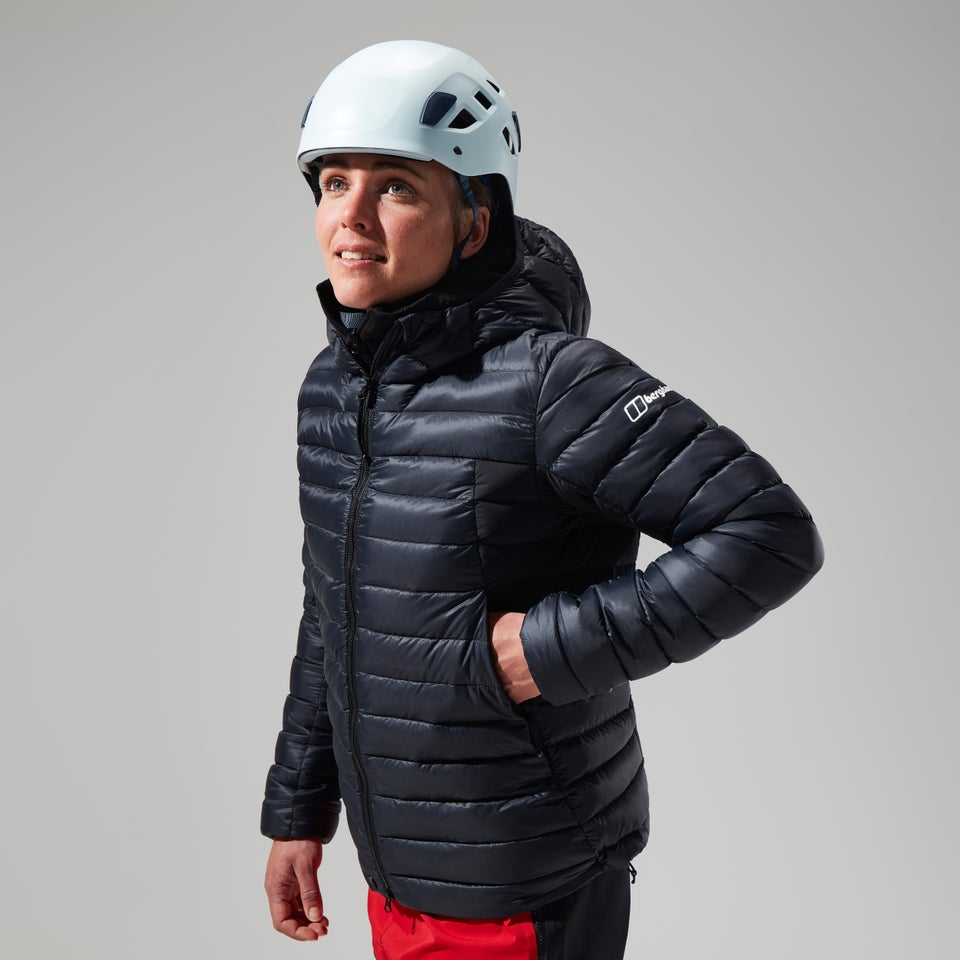 MTN Seeker MW Daunen Hoodie für Damen - Schwarz