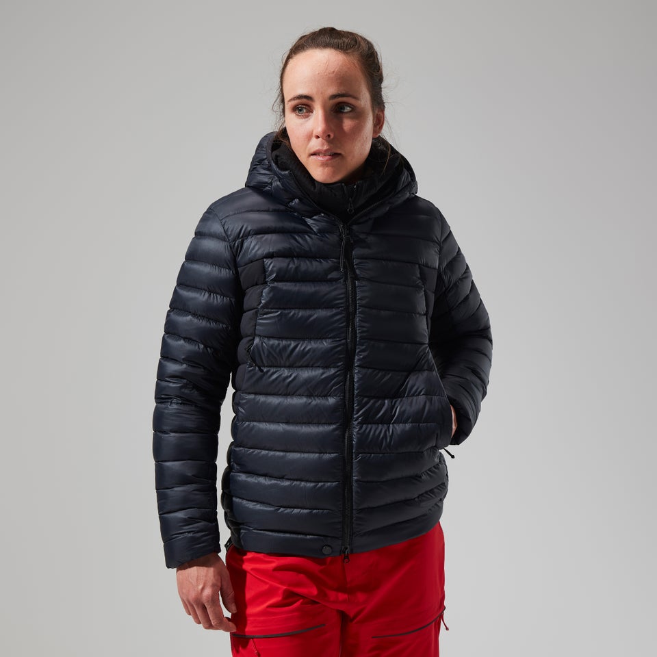 MTN Seeker MW Daunen Hoodie für Damen - Schwarz