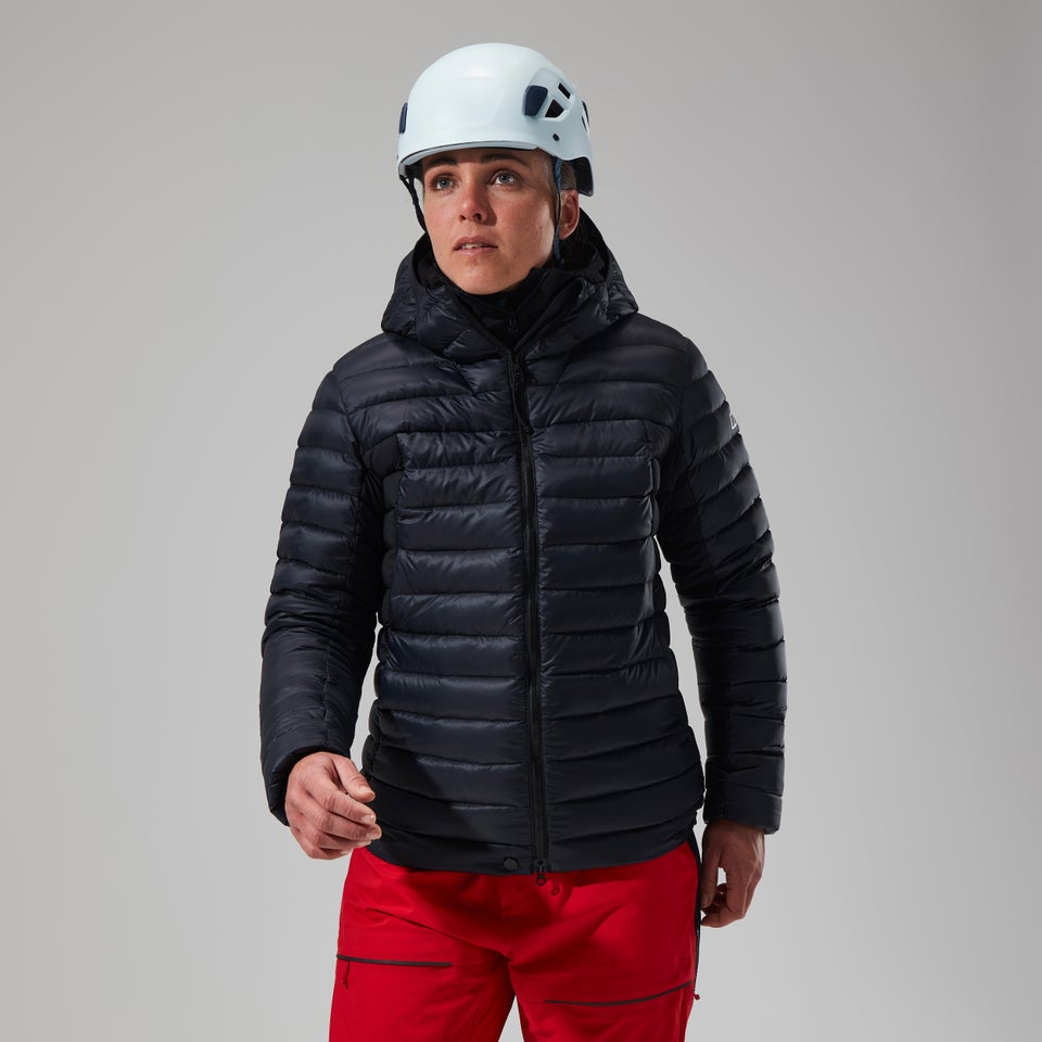 MTN Seeker MW Daunen Hoodie für Damen - Schwarz