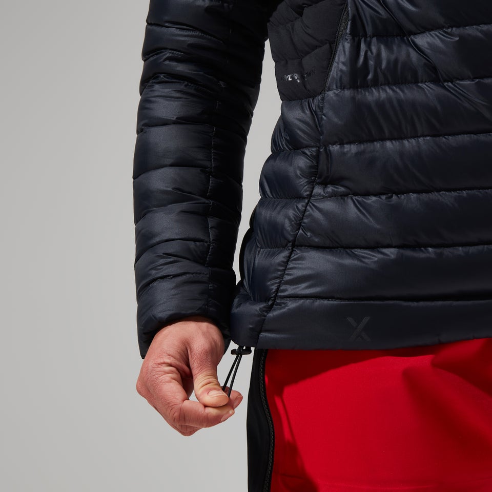 MTN Seeker MW Daunen Hoodie für Damen - Schwarz