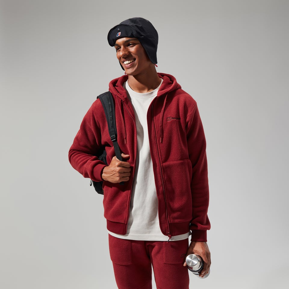Men's Prism Polartec Hooded Jacket - Dark Red