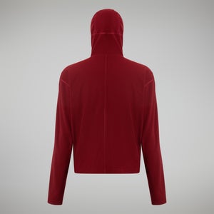 Women's Belleview Fleece Hooded Jacket - Dark Red/Pink