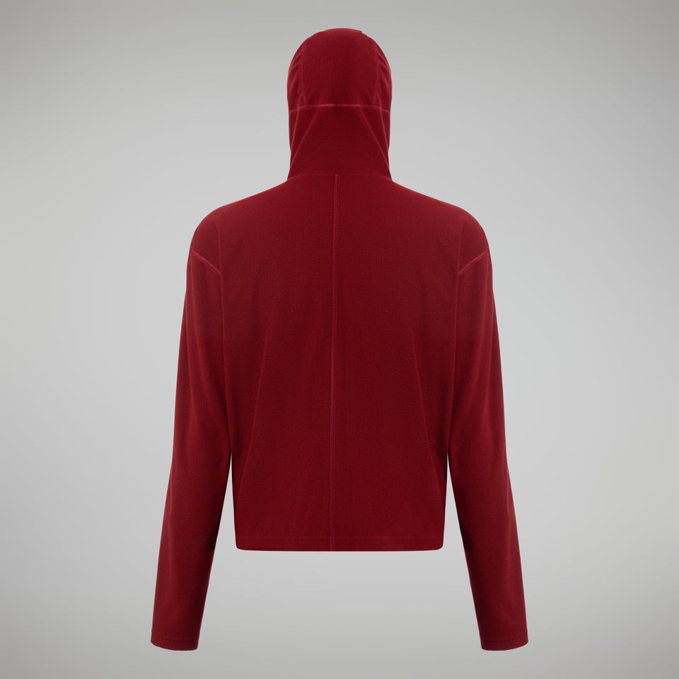 Women's Belleview Fleece Hooded Jacket - Dark Red/Pink