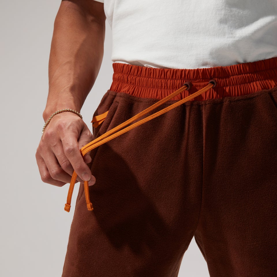 Unisex Oversized Fleece Pant - Dark Brown/Brown