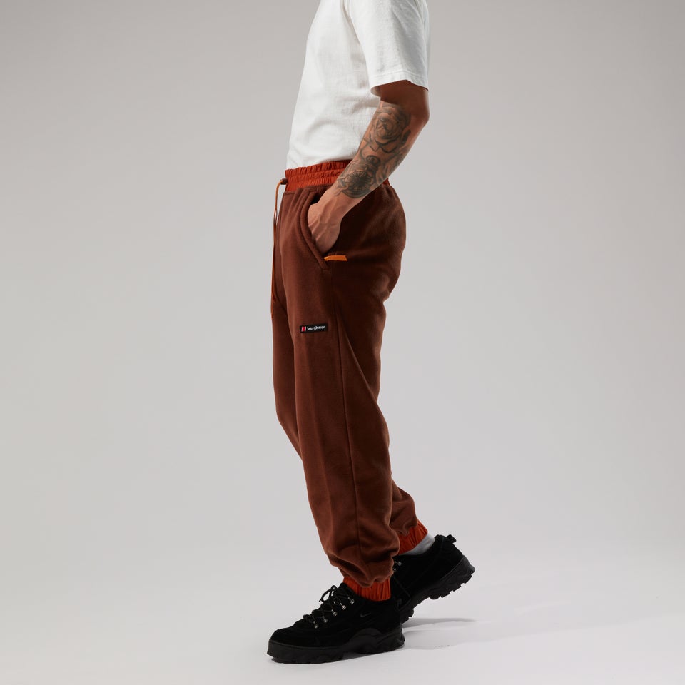 Unisex Oversized Fleece Pant - Dark Brown/Brown