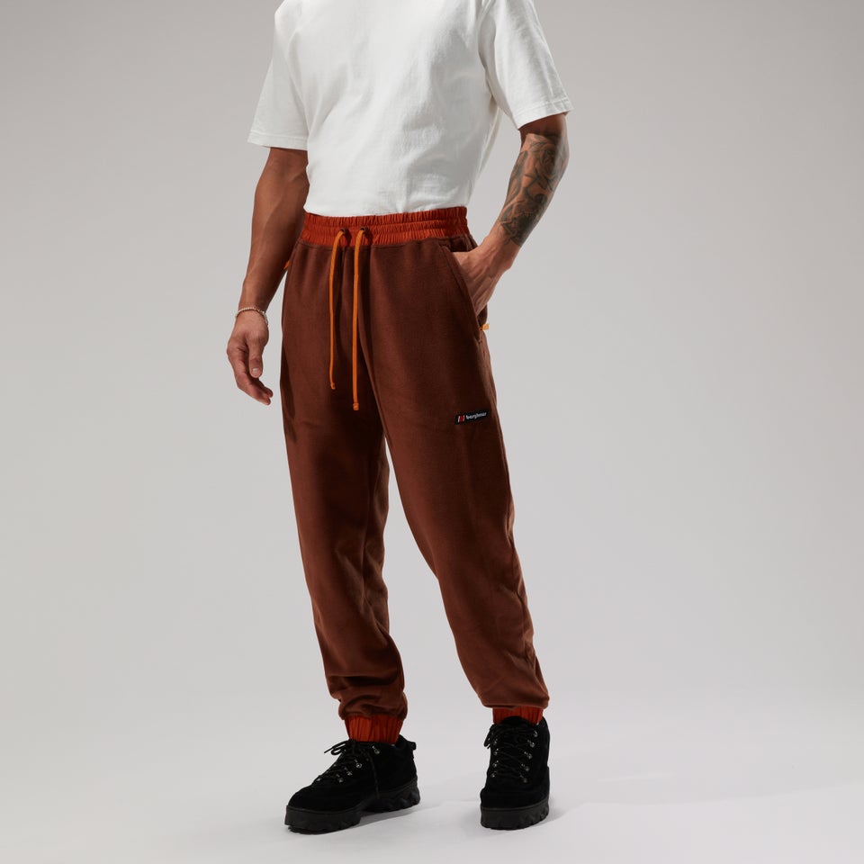 Unisex Oversized Fleece Pant - Dark Brown/Brown