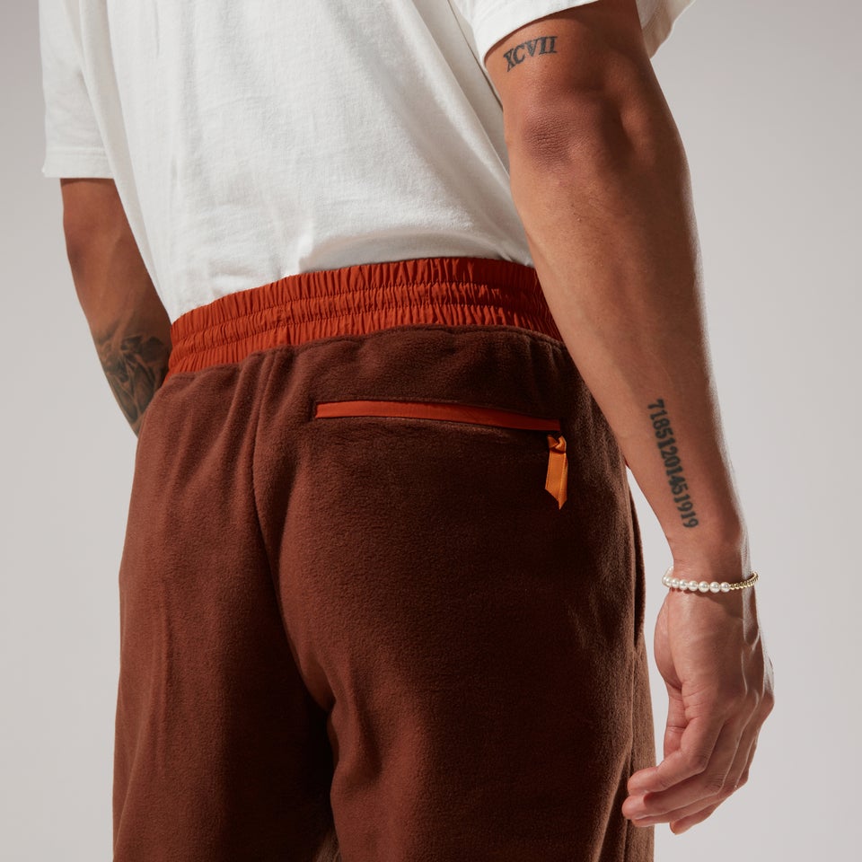 Unisex Oversized Fleece Pant - Dark Brown/Brown