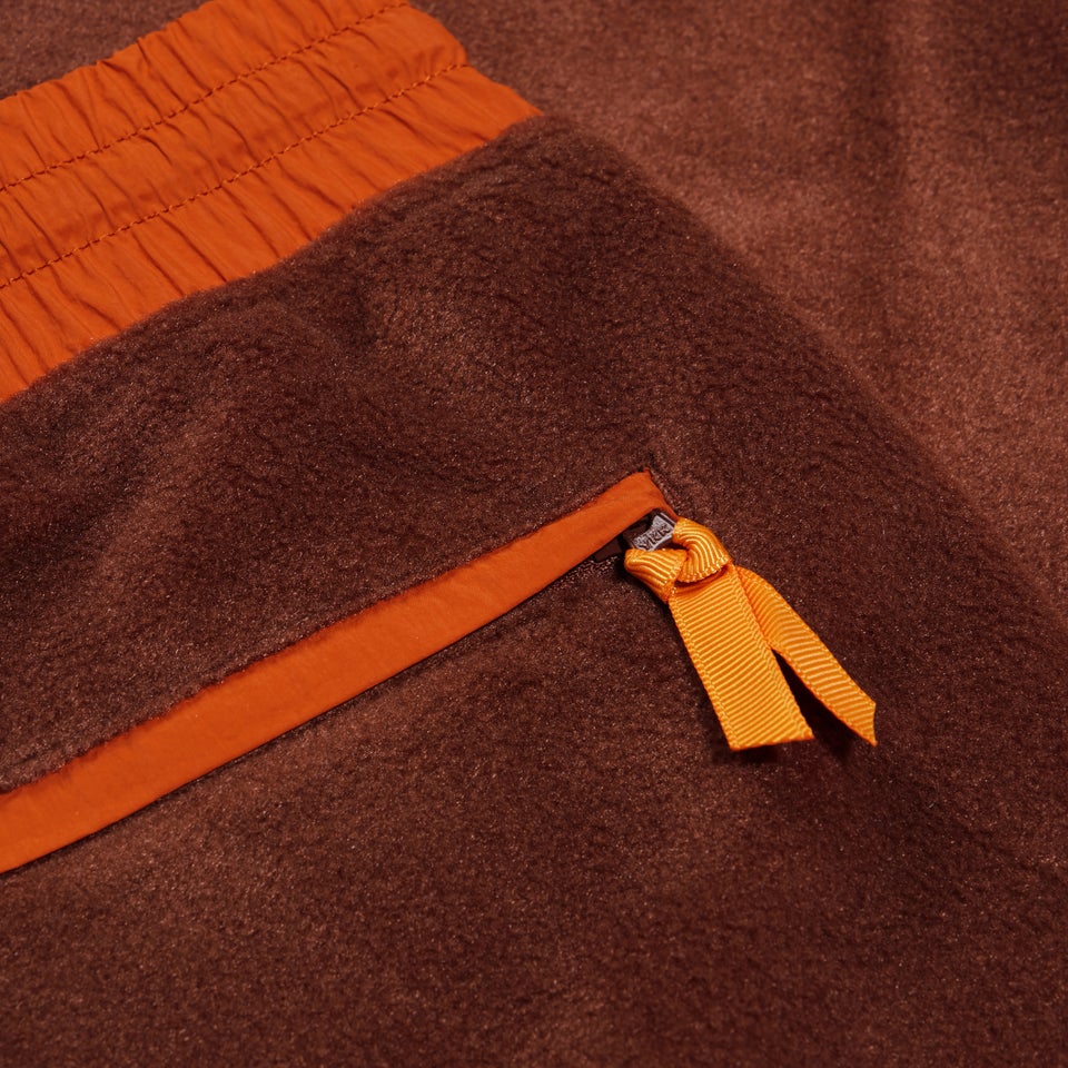 Unisex Oversized Fleece Pant - Dark Brown/Brown