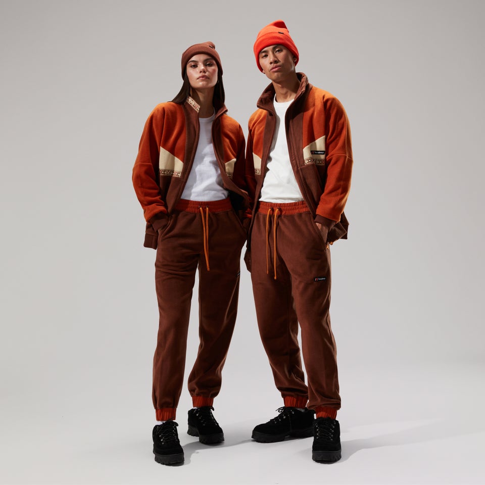 Unisex Oversized Fleece Pant - Dark Brown/Brown