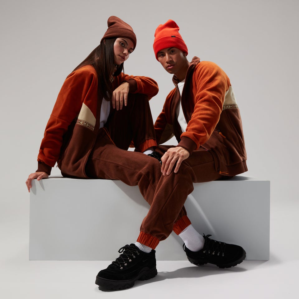 Unisex Oversized Fleece Pant - Dark Brown/Brown