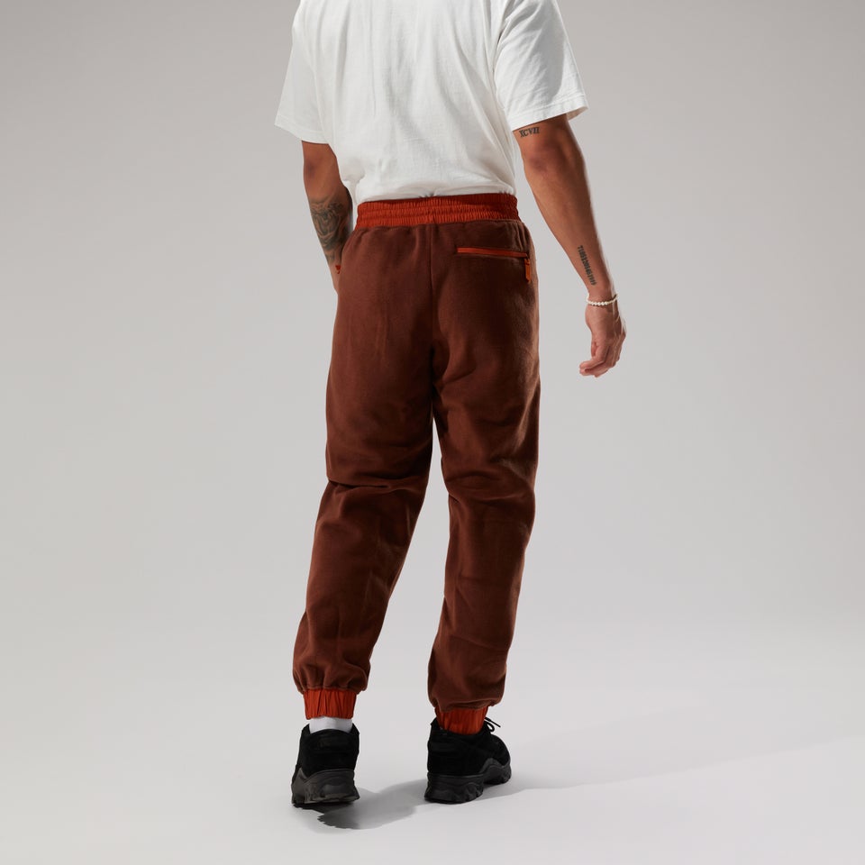 Unisex Oversized Fleece Pant - Dark Brown/Brown