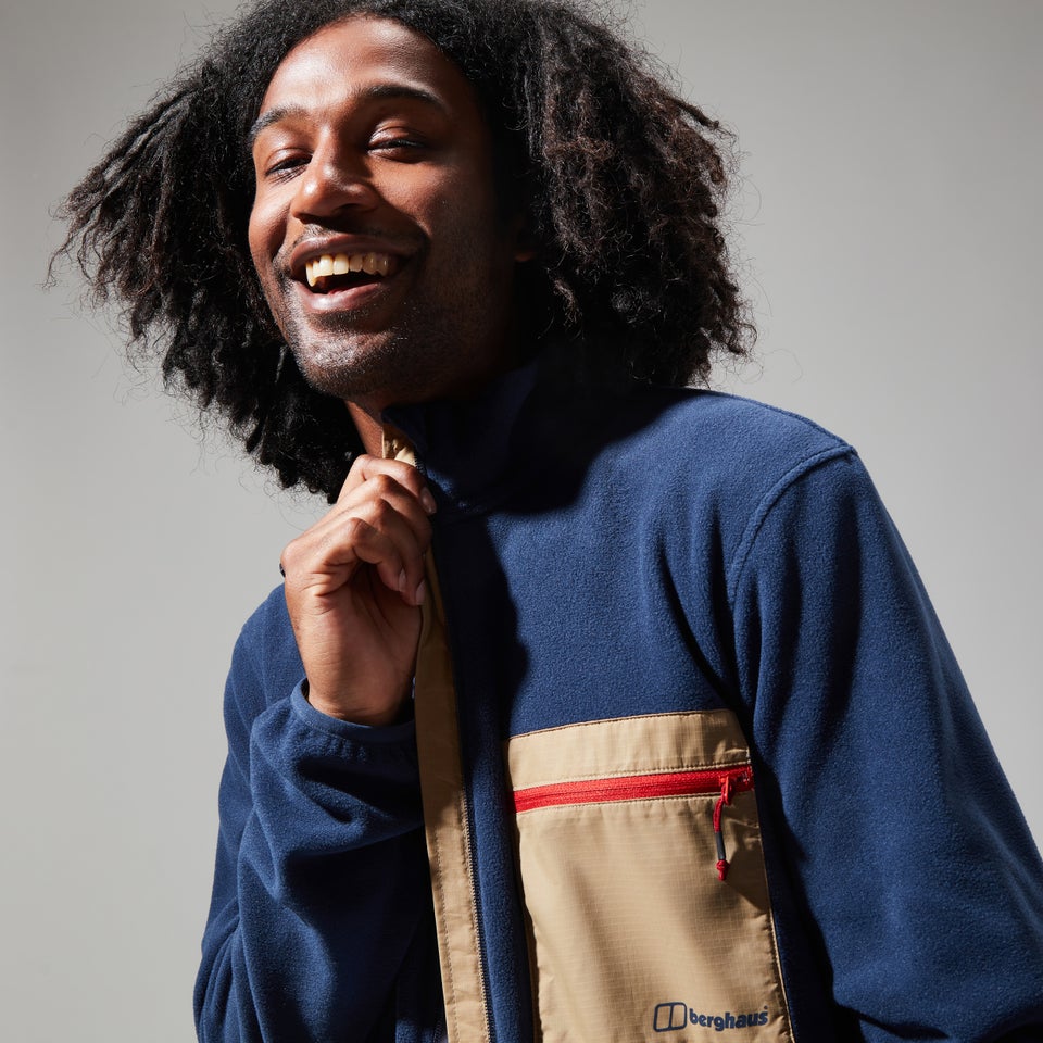 Men's Aslam Micro Jacket - Dark Blue/Natural