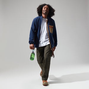 Aslam Micro Fleece für Herren - Dunkelblau/Naturfarben