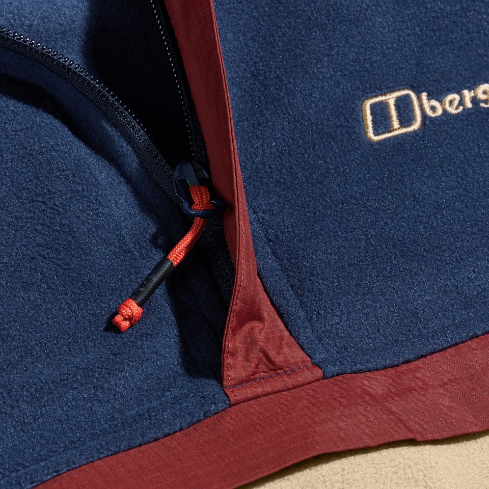 Men's Aslam Micro Half Zip Fleece - Dark Blue/Natural