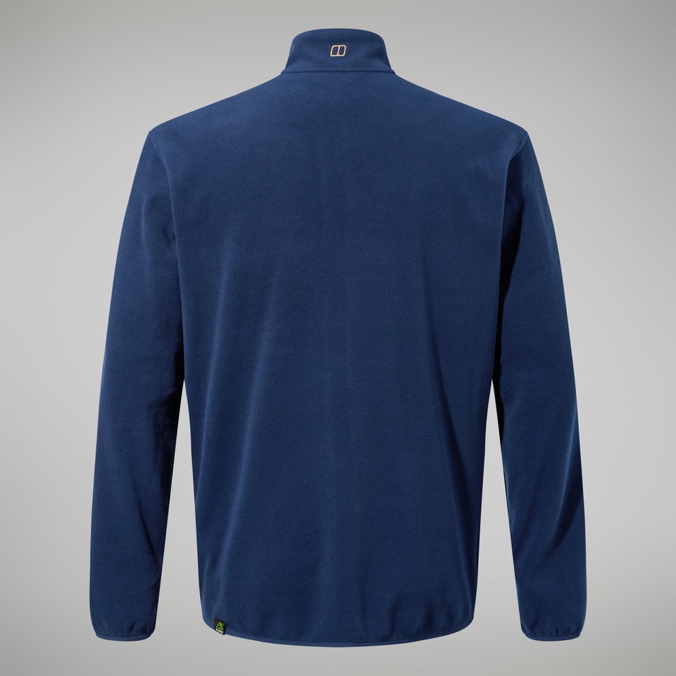 Men's Aslam Micro Half Zip Fleece - Dark Blue/Natural