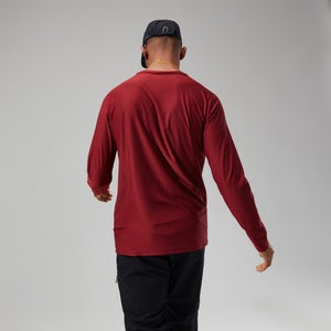 Men's 24/7 Tech Long Sleeve Crew Tee - Dark Red