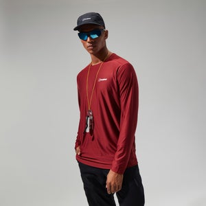 Men's 24/7 Tech Long Sleeve Crew Tee - Dark Red