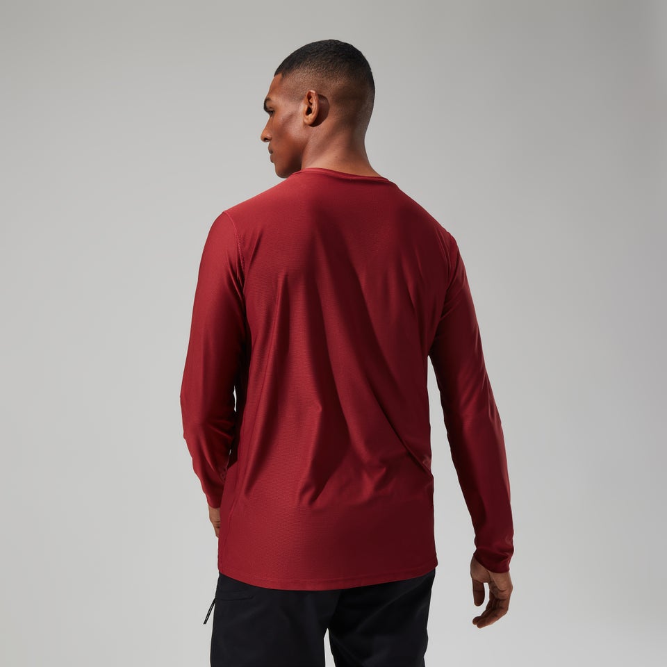 Men's 24/7 Tech Long Sleeve Crew Tee - Dark Red