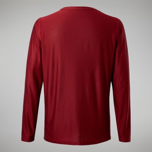 Men's 24/7 Tech Long Sleeve Crew Tee - Dark Red