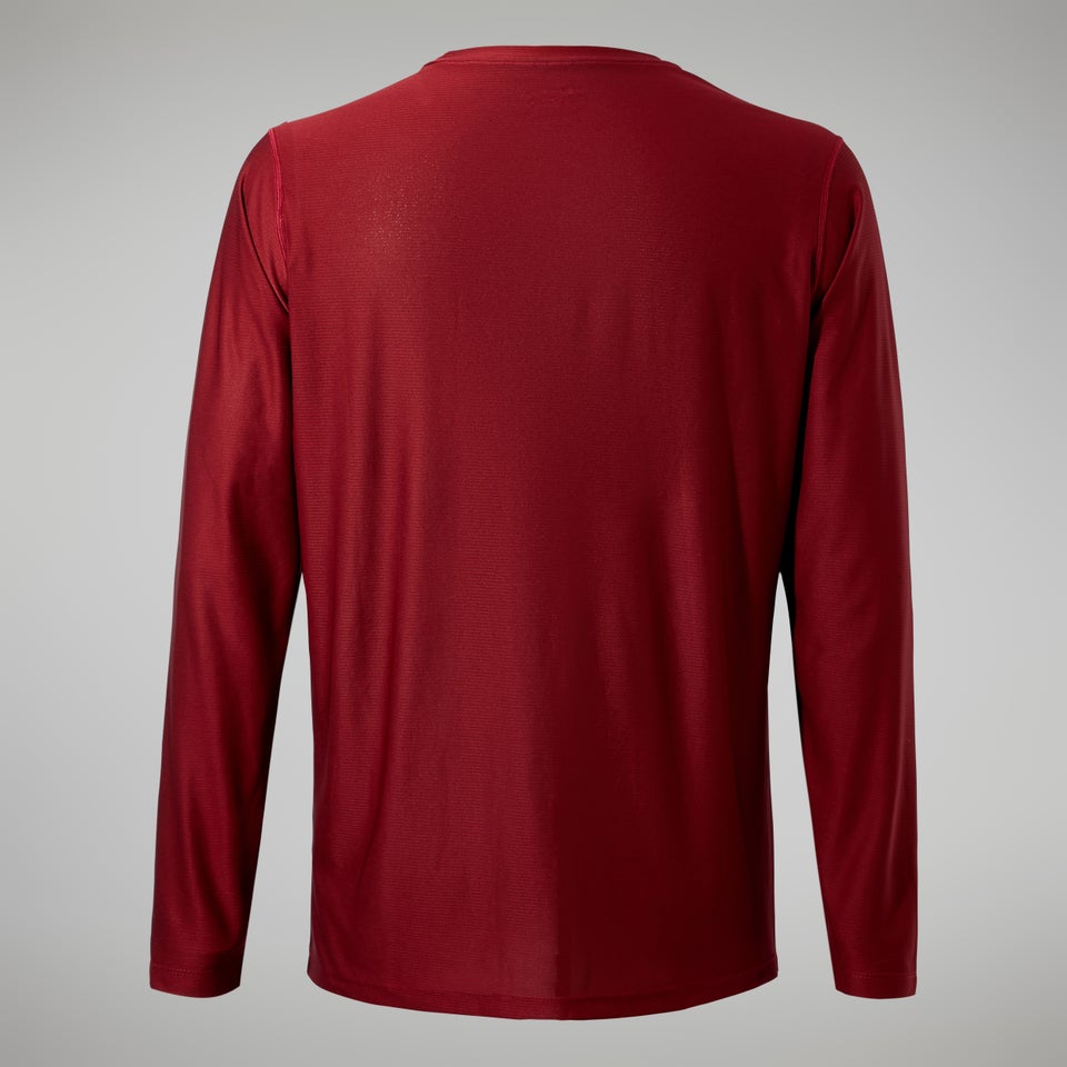 Men's 24/7 Tech Long Sleeve Crew Tee - Dark Red