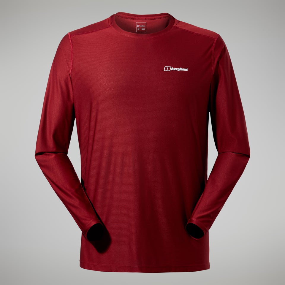 Men's 24/7 Tech Long Sleeve Crew Tee - Dark Red