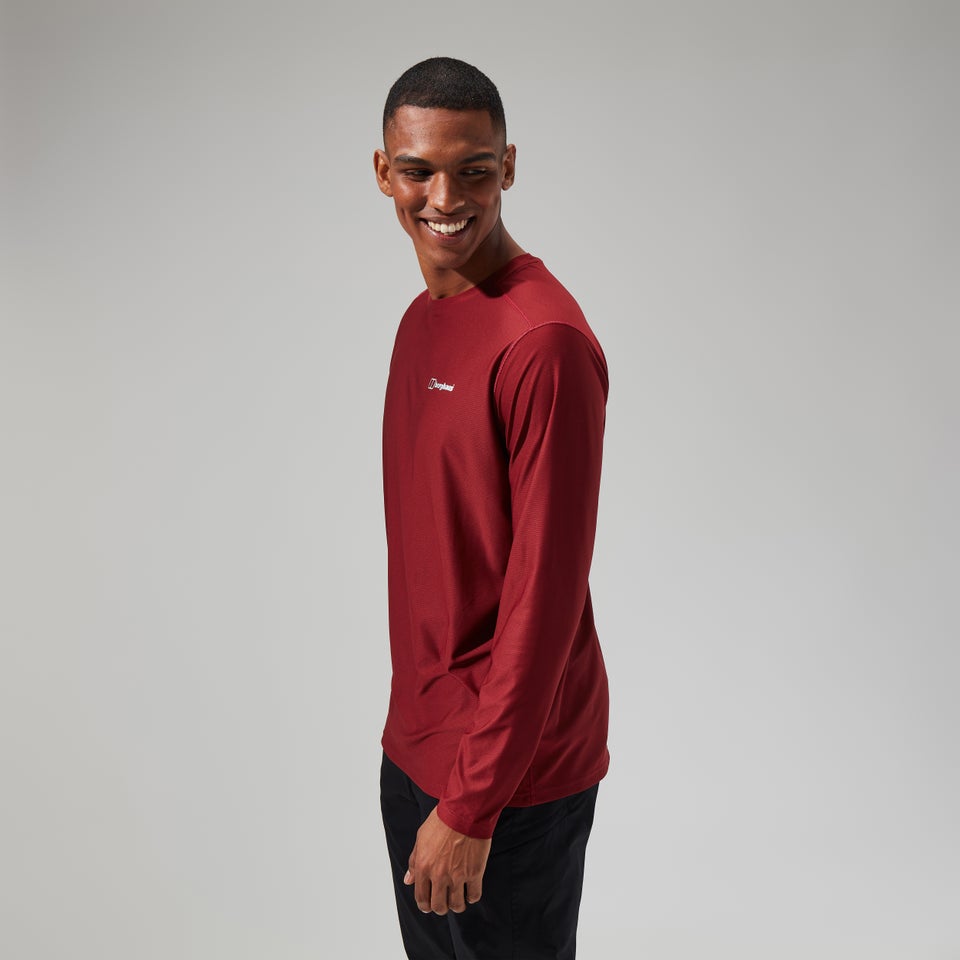 Men's 24/7 Tech Long Sleeve Crew Tee - Dark Red