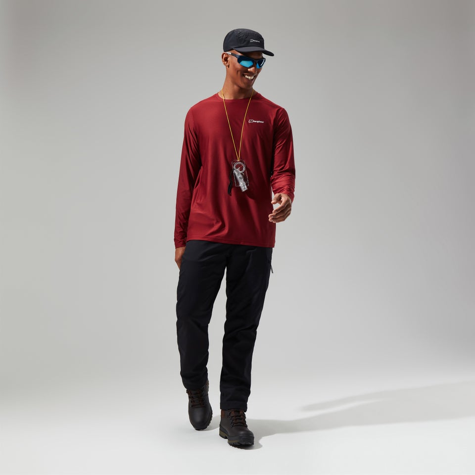 Men's 24/7 Tech Long Sleeve Crew Tee - Dark Red