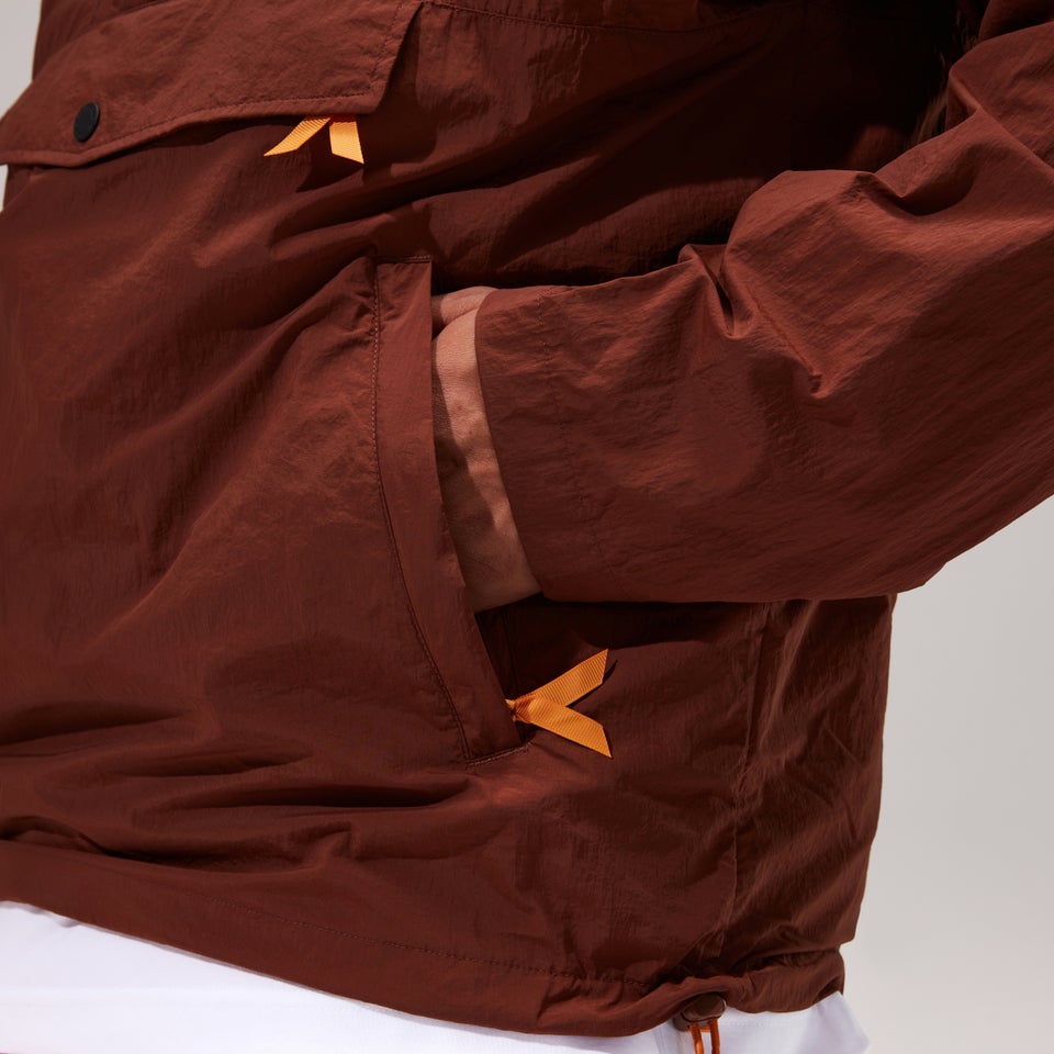 Unisex Single Point Wind Smock Jackets - Dark Brown
