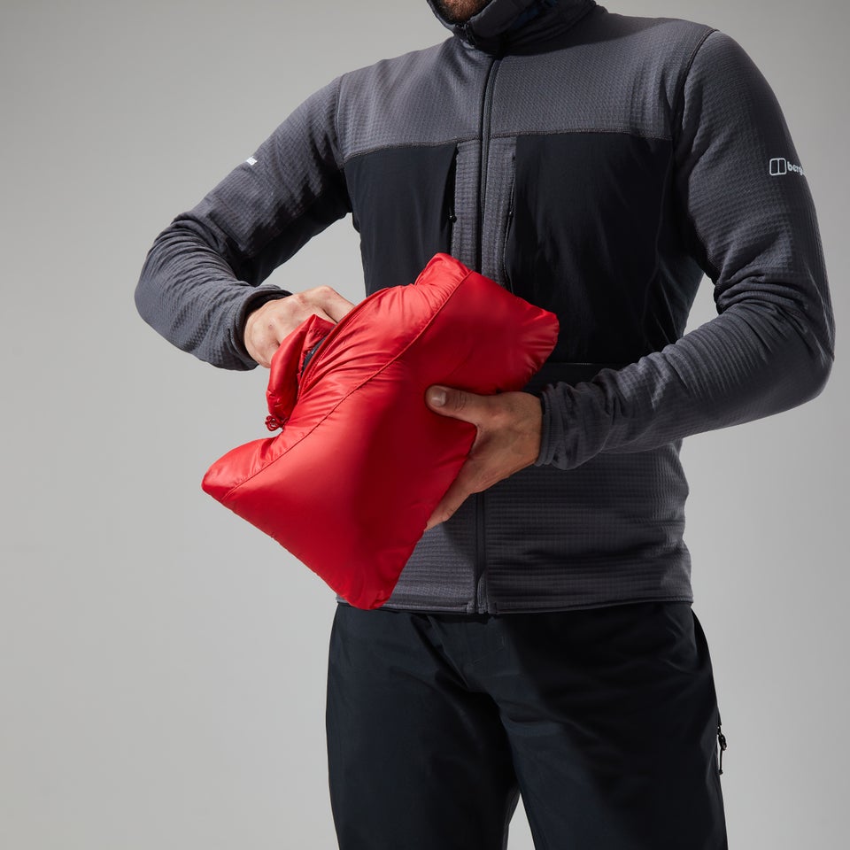 Men's MTN Seeker MW Down Hoody - Red/Black