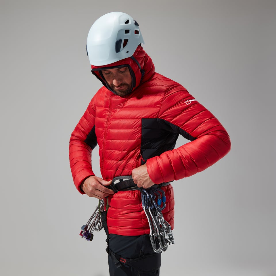 Men's MTN Seeker MW Down Hoody - Red/Black