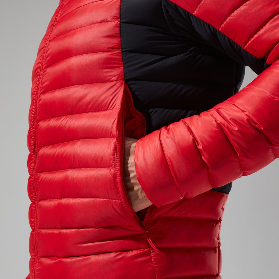 Men's MTN Seeker MW Down Hoody - Red/Black