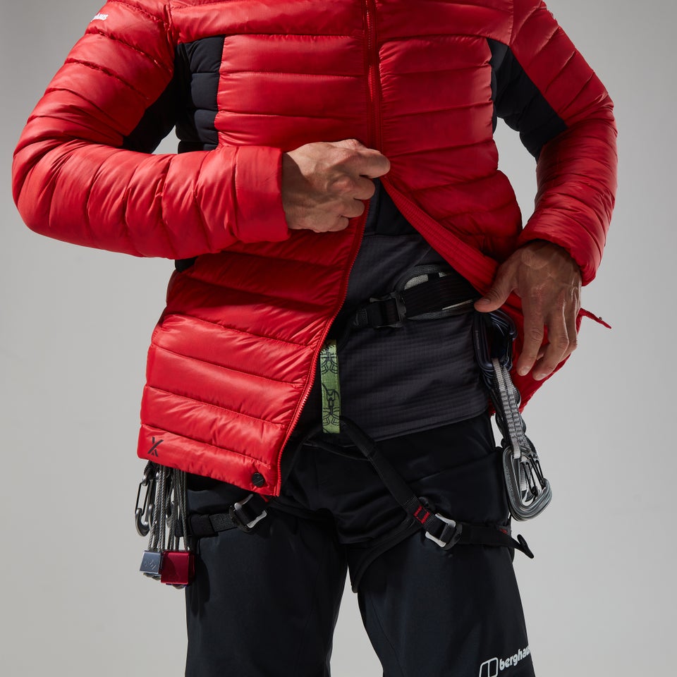 Men's MTN Seeker MW Down Hoody - Red/Black