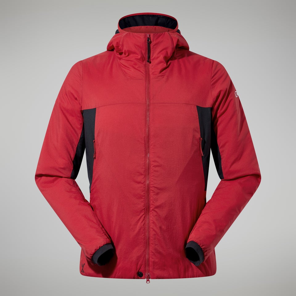 MTN Seeker MW Synthetischer Hoodie für Herren - Dunkelrot/Schwarz