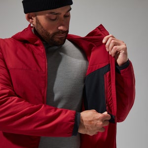 MTN Seeker MW Synthetischer Hoodie für Herren - Dunkelrot/Schwarz