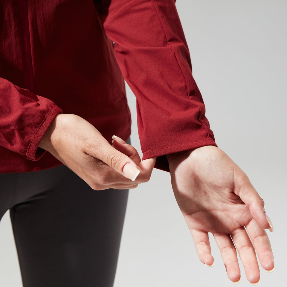 Women's Urban Arrina Full Zip Hooded Jacket - Dark Red