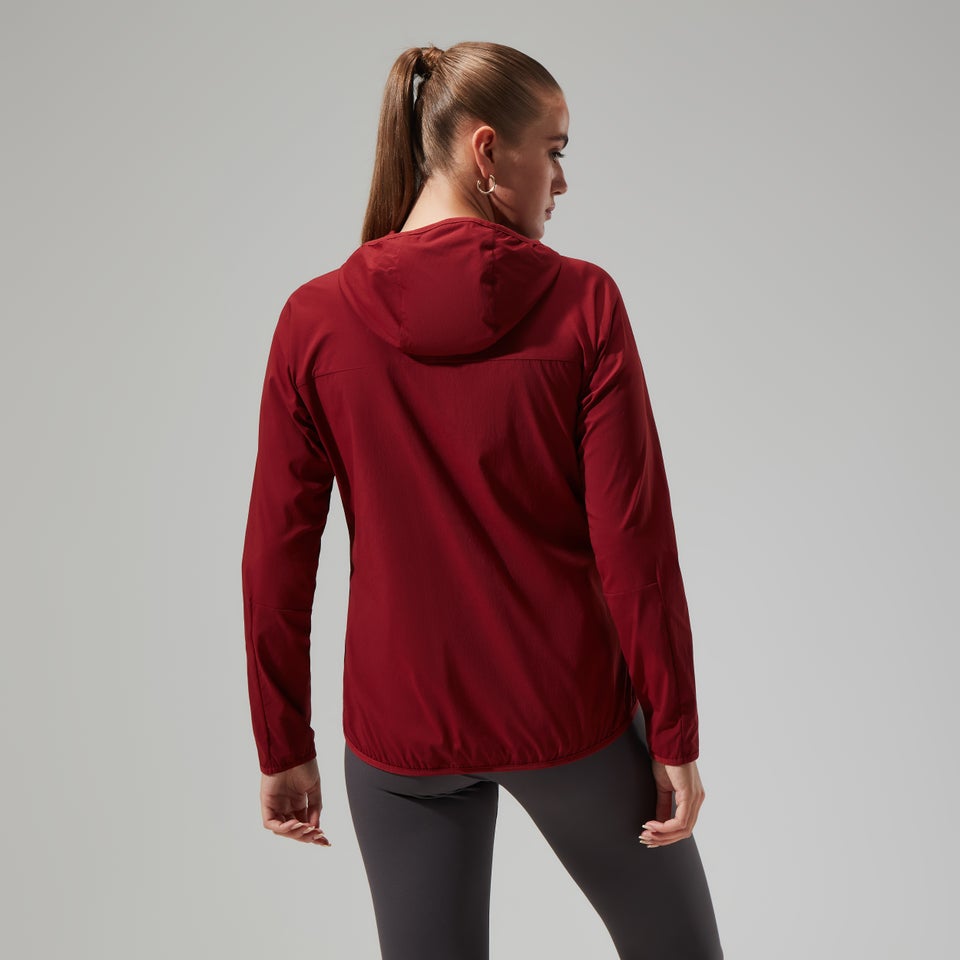 Women's Urban Arrina Full Zip Hooded Jacket - Dark Red