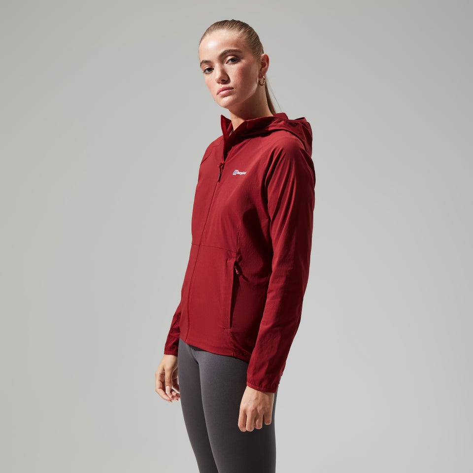 Women's Urban Arrina Full Zip Hooded Jacket - Dark Red