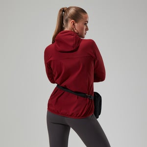 Women's Urban Arrina Full Zip Hooded Jacket - Dark Red
