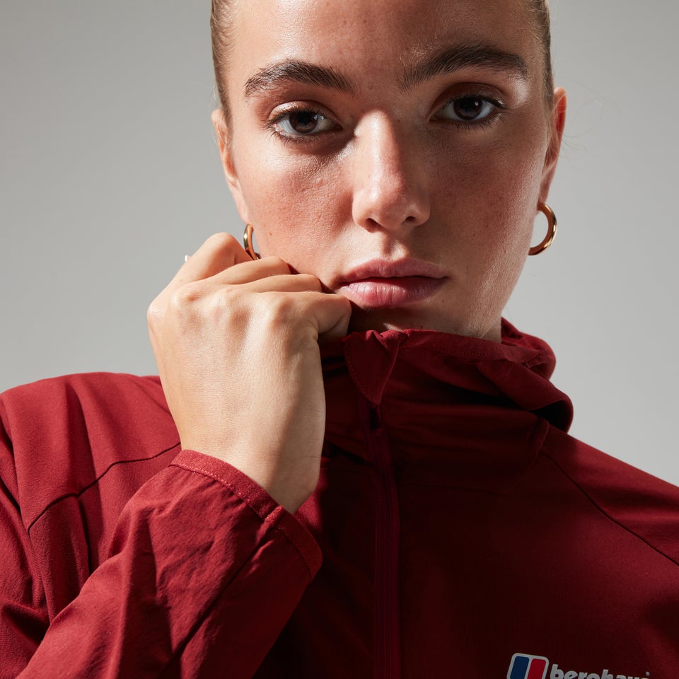 Women's Urban Arrina Full Zip Hooded Jacket - Dark Red