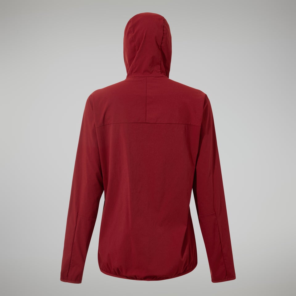 Women's Urban Arrina Full Zip Hooded Jacket - Dark Red