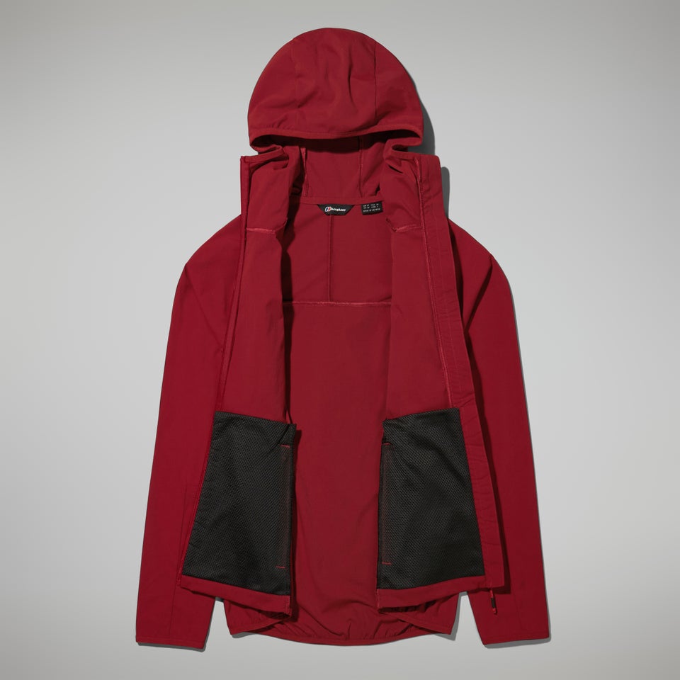 Women's Urban Arrina Full Zip Hooded Jacket - Dark Red